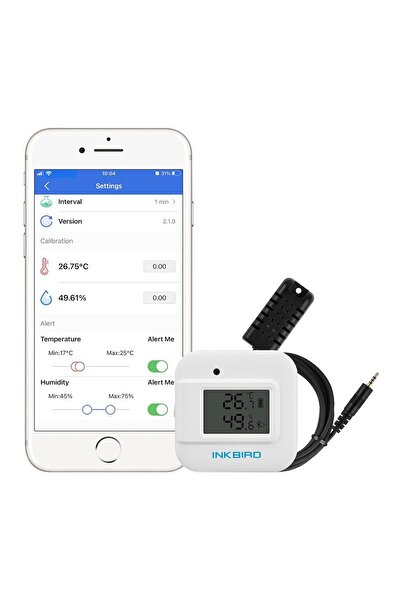 Generics Inkbird Bluetooth Temperature and Humidity Smart Sensor IBS-TH2 Plus...