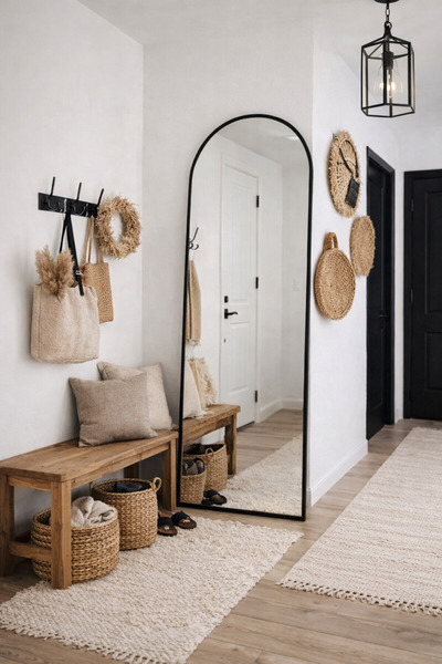 Evila Siyah Çerçeveli Kırılmaz Boy Aynası – Modern Dekoratif Tam Boy Ayna 160X60