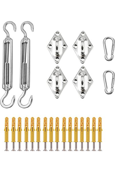 EACAM Solar Shade Sail Installation Kit for Rectangular Shade Sails