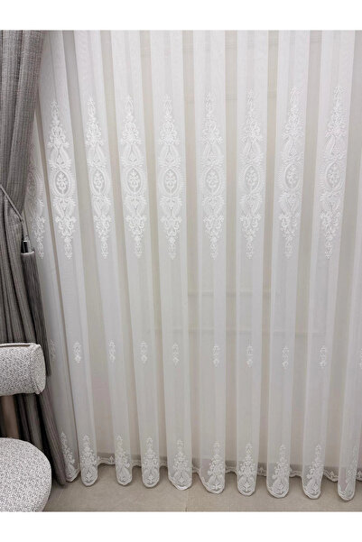 NİVEMESHOME SAFİR BEYAZ 1/3 TÜL PERDE