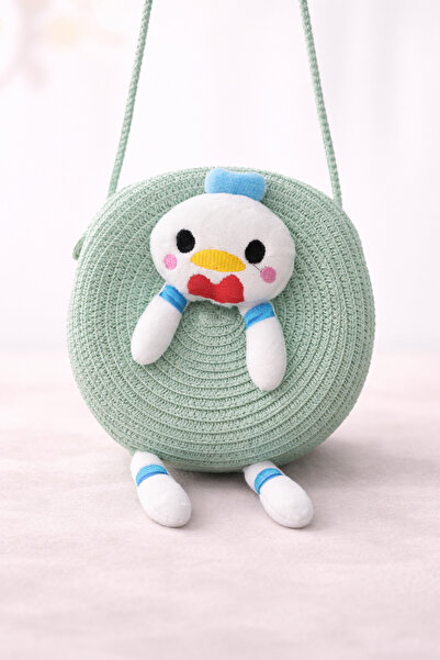 Selvira Girl's Straw Shoulder Bag – Mini Bag with Cute Figures and Strap, Dai...