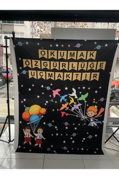 PROMISEBACKDROP2 150x200 Cm Okuma Bayramı Fonu Okul Panoları, Etkinlik Fon
