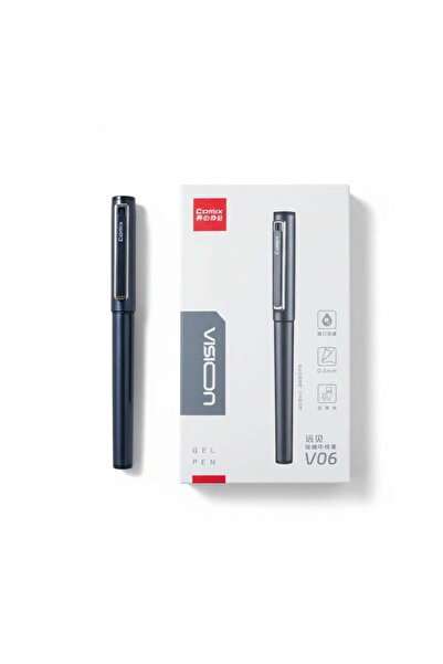 Comix قلم جل V06 أسود، 0.5 مم، 12 قطعة