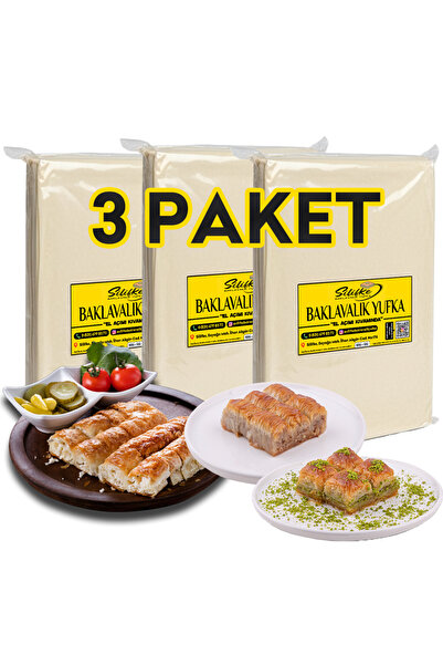 Silifke Yufka Böreklik Yufka, Baklavalık Yufka ve Burmalık Yufka - 3 Paket - ...