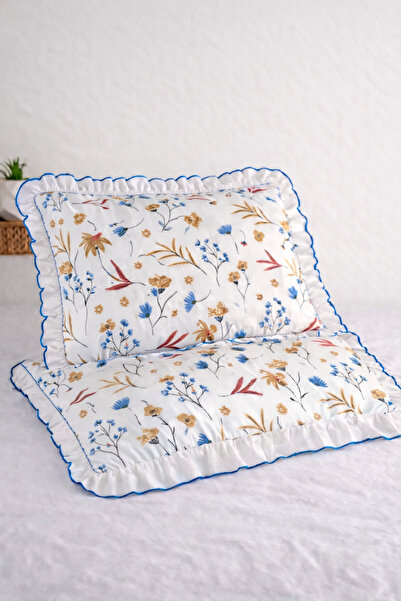 GÖRMEZ TEKSTİL Set of 2 Ruffled Pillowcases Botanic Breeze Black 50X70 cm – S...