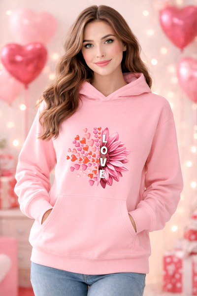 stil x Special for Valentine's Day, Sweatshirt with Hooded Names, Valentine's...