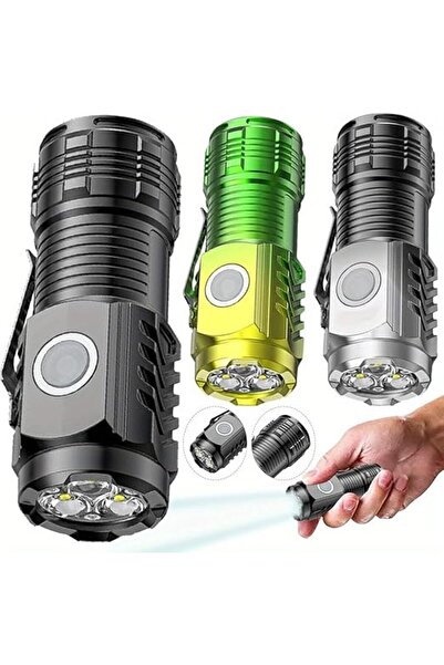 Genericc Ultimate 3-Pack Rechargeable Mini Flashlights – 2000 Lumens Super Br...