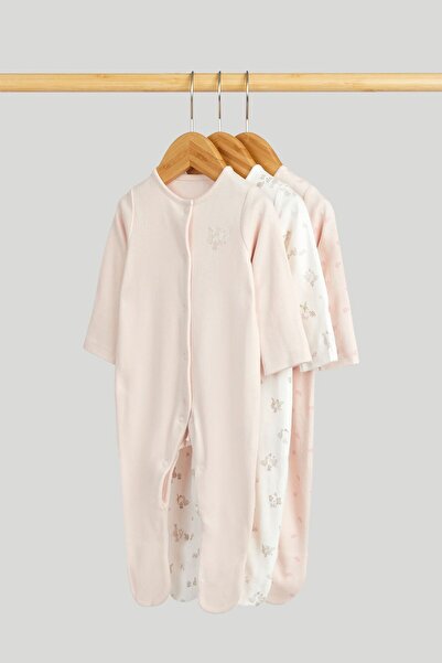 MOTHERCARE مجموعة من 3 قطع من ملابس النوم الوردية الأولى