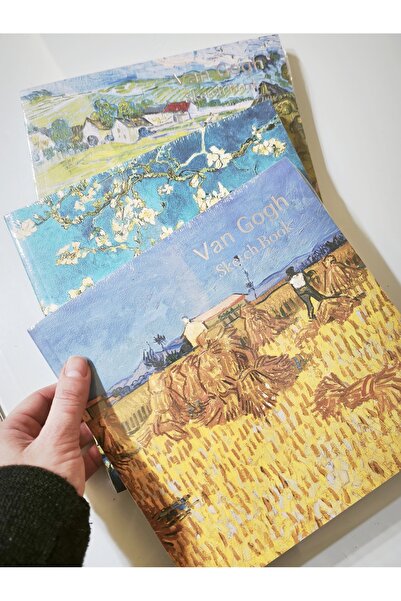 Poli Art Design 3 AL 2 ÖDE Van Gogh serisi 3 adet eskiz defteri 21x21 cm 160 ...