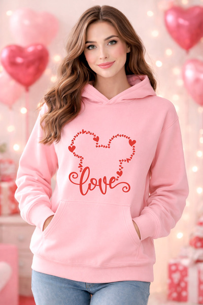 stil x Special for Valentine's Day, Sweatshirt with Hooded Names, Valentine's...
