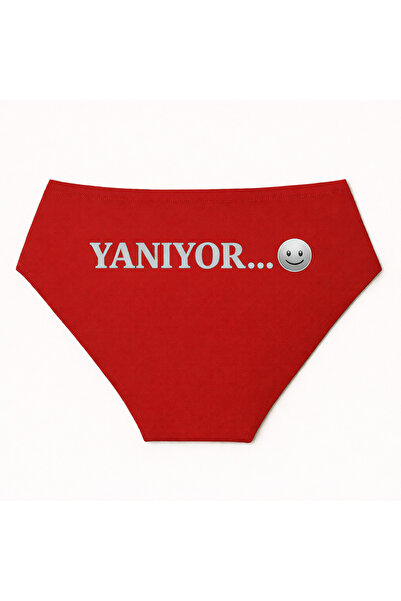 TWINTICKS Women's Red Panties – Fun Text Detail, Special Lingerie for Lovers