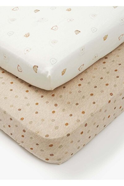 MOTHERCARE ملاءات سرير أطفال بتصميم دب محبوب - عبوة من قطعتين