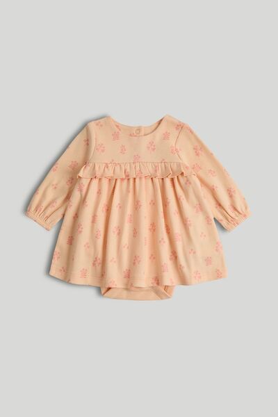 MOTHERCARE فستان رومبير بنقشة زهور الخوخ