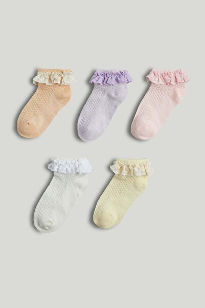 MOTHERCARE عبوة من 5 جوارب رياضية مزينة بالدانتيل