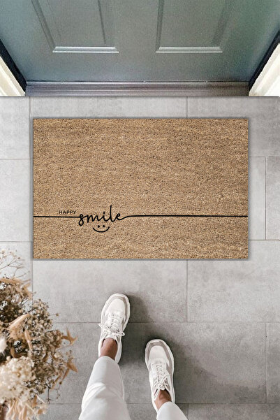 Rugmood Modern Digital Printing Doormat - Happy Smile Doormat - Front Door Ma...