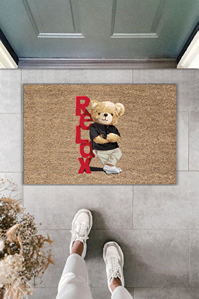 Rugmood Covoraș modern cu imprimare digitală - Teddy Bear Relax - Covoraș pen...