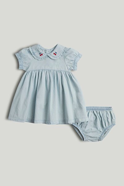 MOTHERCARE Blue Chambray Dress and Knickers