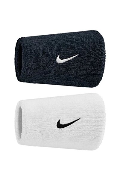 Nike Swoosh Classic velika narukvica unisex crno-bela narukvica od peškira N....