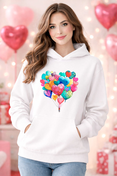 stil x Special for Valentine's Day, Sweatshirt with Hooded Names, Valentine's...