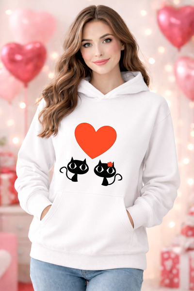 stil x Special for Valentine's Day, Sweatshirt with Hooded Names, Valentine's...