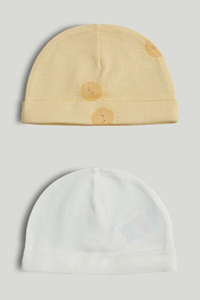 MOTHERCARE 2 Pack My First Cotton Baby Hats