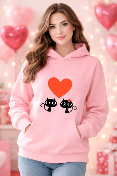 stil x Special for Valentine's Day, Sweatshirt with Hooded Names, Valentine's...