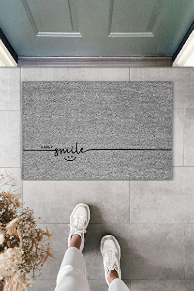 Rugmood Modern Digital Printing Doormat - Happy Smile Doormat - Front Door Ma...