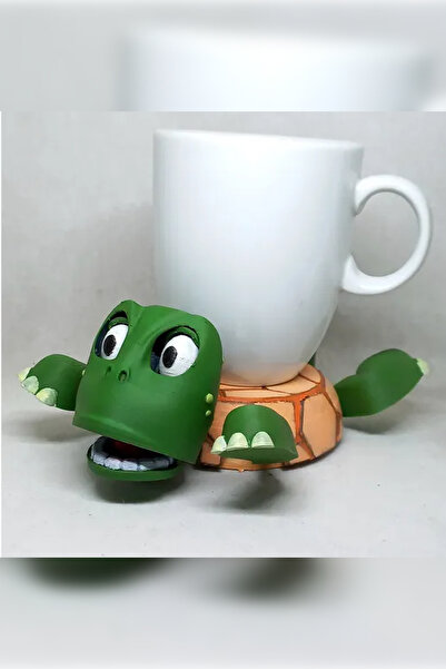 Genç 3D Kaplumbağa Bardak Tutucu | Sevimli Hareketli Hayvan Tasarımlı Cup Hol...