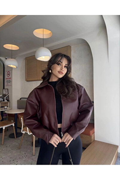 Hollyhocks Lined Short Leather Jacket