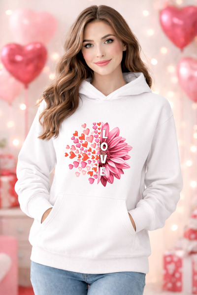stil x Special for Valentine's Day, Sweatshirt with Hooded Names, Valentine's...