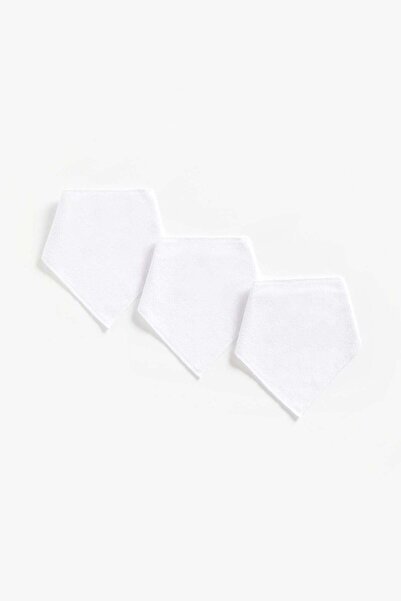 MOTHERCARE Newborn White Dribbler Bibs - 3 Pack