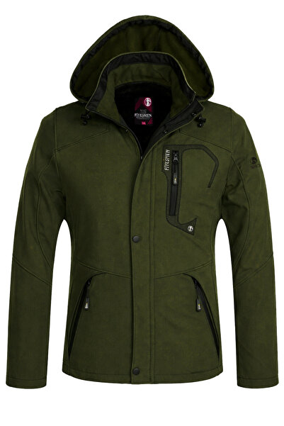 Fiyesmen Su Ve Rüzgar Geçirmez Kürklü Softshell Erkek Mont--1070--