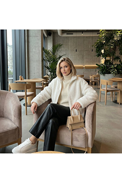 STYLENEST Women's Fleece Inside and Plush Outside Coat Winter Teddy Jacket wi...