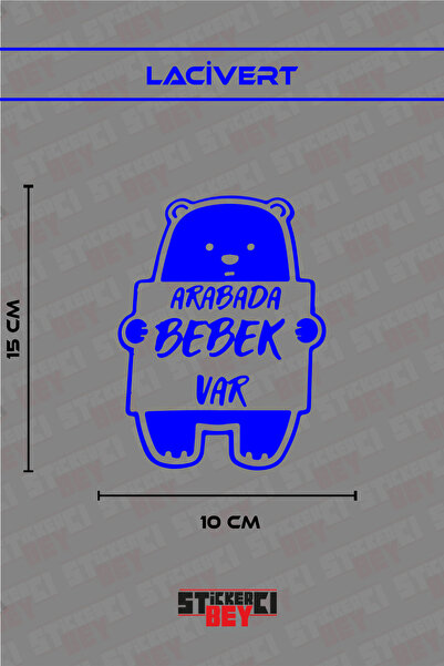 STİCKERCI BEY ملصق سيارة بتصميم خوذة دراجة نارية مع عبارة 'هناك طفل في السيار...
