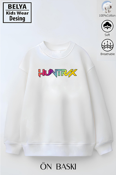 Belya Kids Wear Full Pattern Oversized Girls' Cotton Cotton 3-Thread Fabric K...