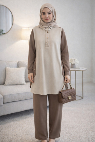 FUAT GÜRSEN Fuat Gurşen Snap Detailed Kupra Pants Suit