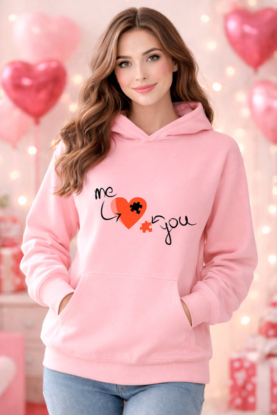 stil x Special for Valentine's Day, Sweatshirt with Hooded Names, Valentine's...