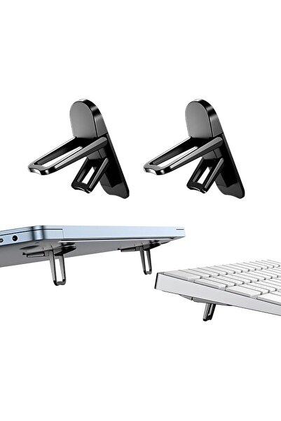 The Bros Mini Foldable Laptop Stand, 2 pcs Invisible Computer Keyboard Riser ...