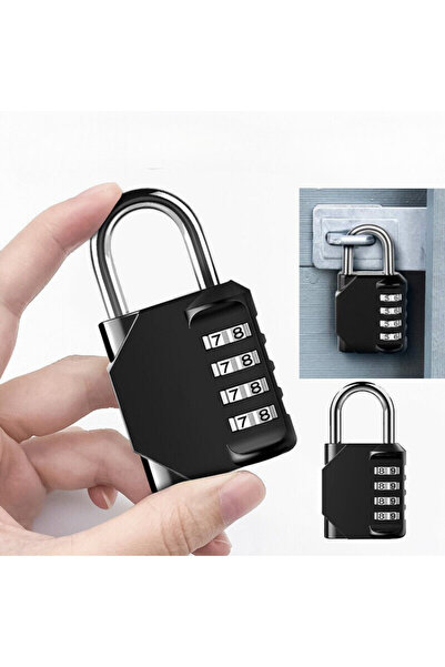 MultiZone 4 Digit Combination Padlock Steel Ring for Suitcase Luggage Cabinet...