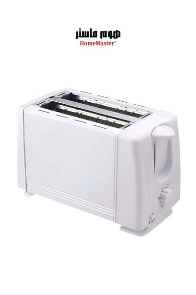 HOME MASTER Bread Toaster, 750 Watts, 2 Slices, Light Edges - White Color - M...