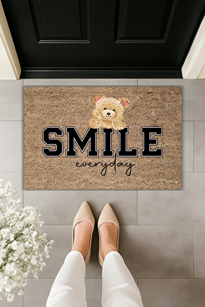 Dormot Covoraș modern cu imprimare digitală - Teddy Bear Smile Everyday - Cov...