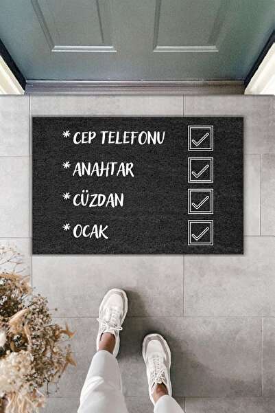 Rugmood سجادة مدخل حديثة بطباعة رقمية - سجادة تذكير - سجادة أمام الباب 70×45 سم