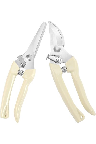 Aputue Garden Shears, 2-Piece Pruning Shears Set with Comfortable Handles