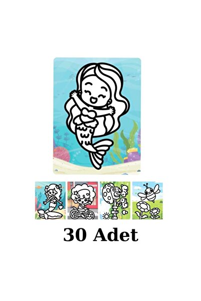 Nostaljik Lezzetler Kum Boyama Seti 30 Adet A4 Boyutunda (27x20 )