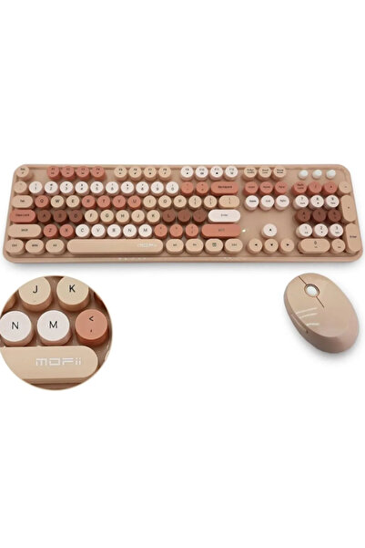 Genel Markalar Mofii Kahverengi Sweet Dm Combo Klavye Mouse Set