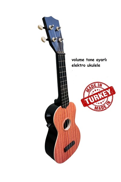 hawiian XU21EQ-NT Elektro Soprano Ukulele (Naturel) | Dahili Eşik Altı Manyet...