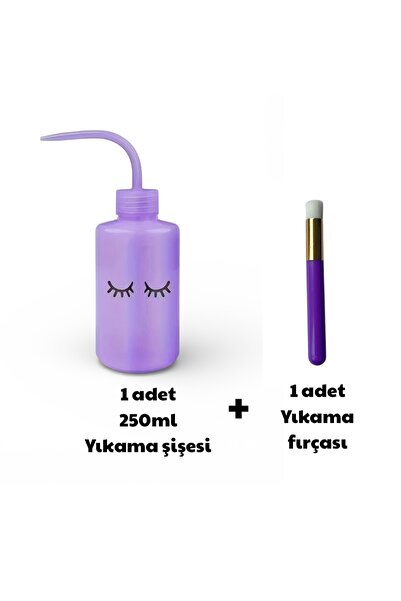 DFCOSMETICS KALICI MAKYAJ KİRPİK DÖVME YIKAMA FIRÇASI VE KARGA BURUN ŞİŞE