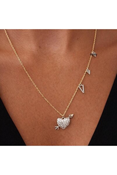 neslyaccessories Heart arrow sparkle necklace