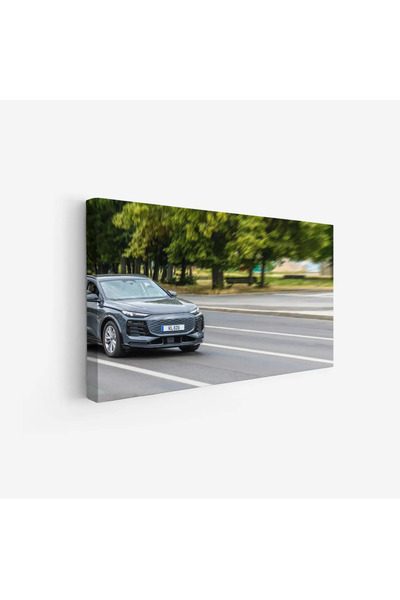 Tajridhome لوحة سيارات - سيارة حديثة - شارع أخضر - ديناميكي - لوحات فنية مودر...