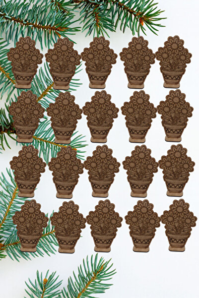 Şirin Lazer 20 de bucăți flori în ghiveci cu suport, pentru activități la gră...